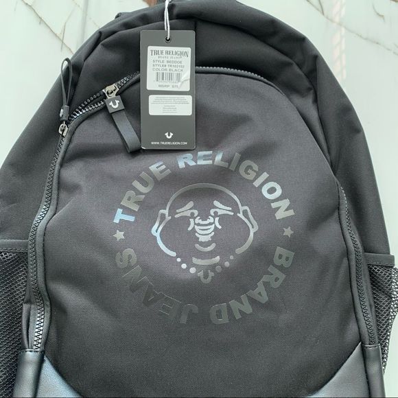 True Religion Bags True Religion Mens Beddoe Unisex Backpack Black